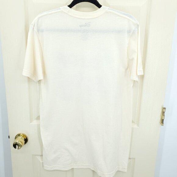 Disney Cat Cafe Graphic Short Sleeve T-Shirt M Cream/Blue - Picture 2 of 11